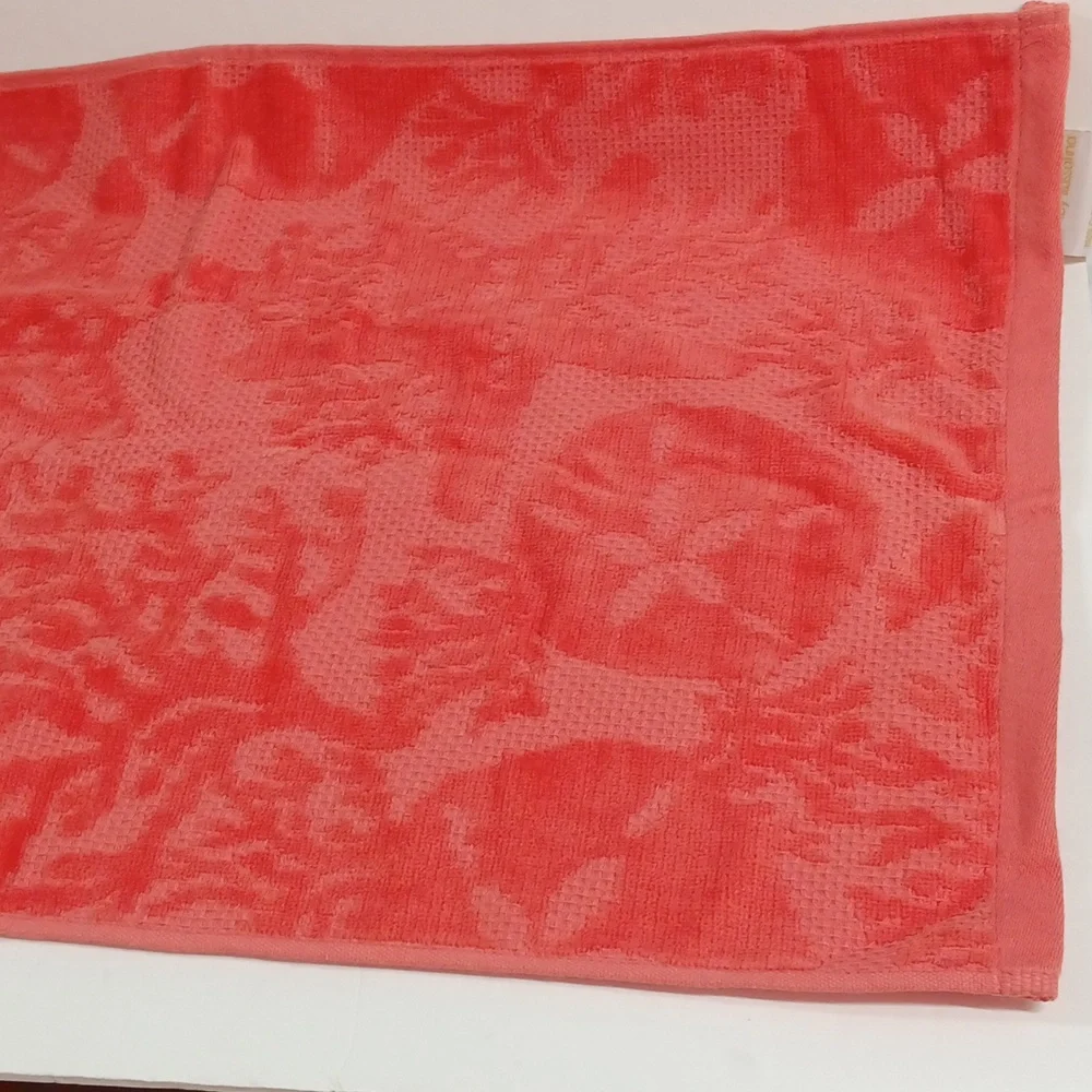 NEW Kassafina Hand Towels Set Of 4 Coastal Coral
